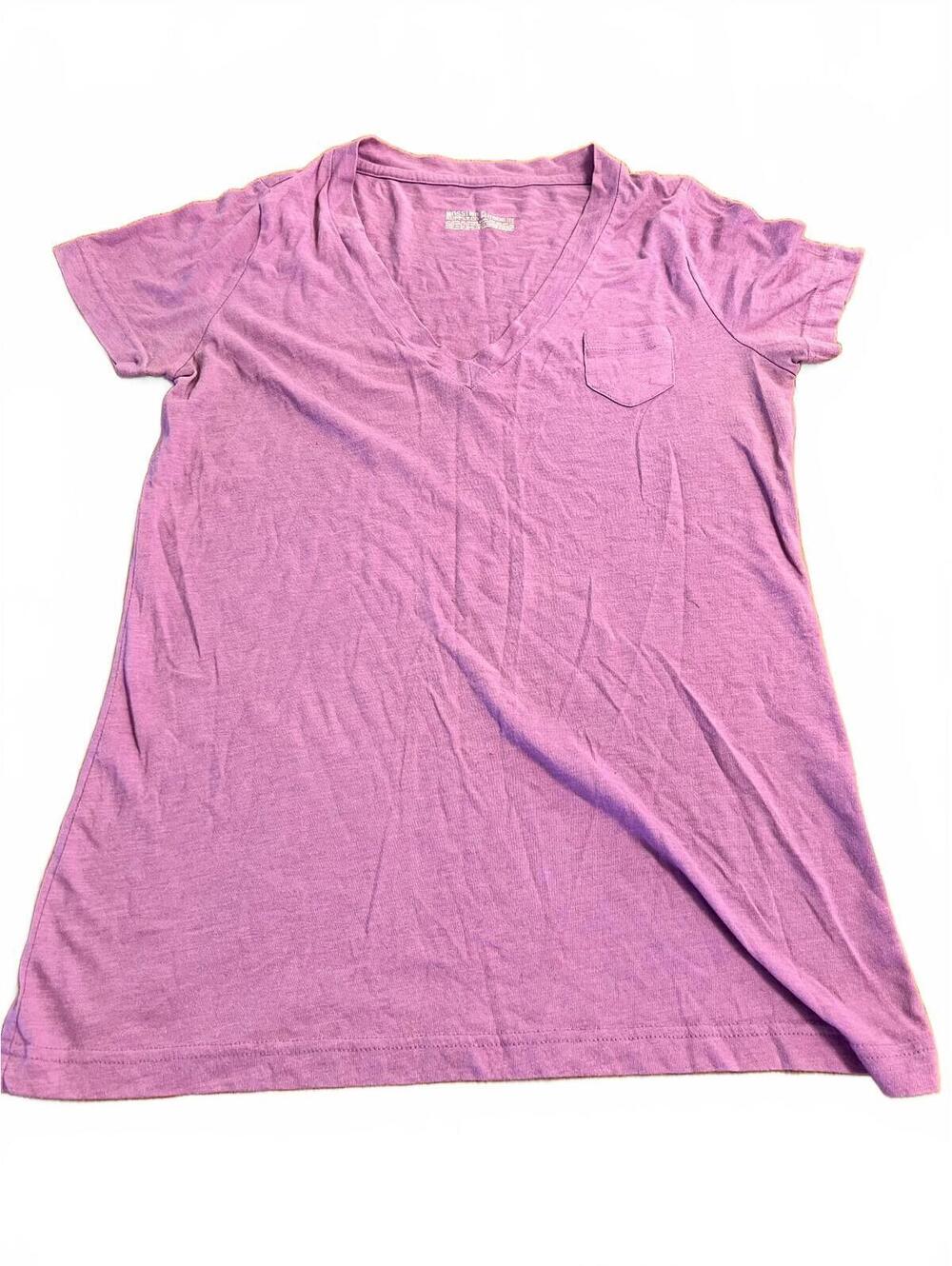 Mossimo Supply Co. Boyfriend Tee Purple V-Neck T-Shirt Size L